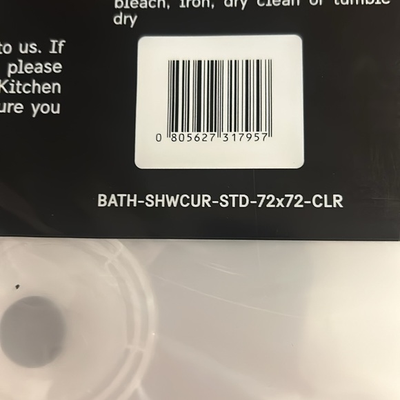 Clear BigFoot Shower Curtain Liner PEVA Heavy Duty & Rustproof Metal Grommets - Picture 10 of 10